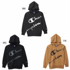 チャンピオン ジュニア キッズ フーデッドスウェットシャツ スウェット トップス 長袖 裏起毛 ブラック 黒 グレー 灰色 送料無料 Champio