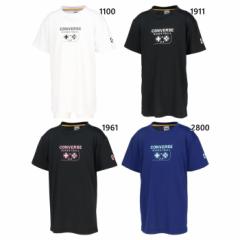 コンバース ジュニア キッズ Jr.プリントTシャツ バスケットボールウェア トップス 半袖 吸汗速乾 ホワイト 白 ブラック 黒 ネイビー 送