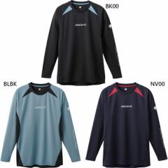 デサント メンズ レディース 長袖バレーボールシャツ バレーボールウェア トップス 長袖Tシャツ ロンT ブラック 黒 ネイビー ブルー 青 