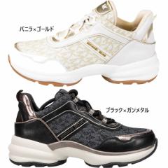 マイケル コース レディース ジュニア オリンピア Olympia スニーカー シューズ 紐靴 ローカット ブラック 黒 ゴールド 送料無料 MICHAEL