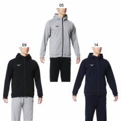 ミズノ メンズ レディース スウェットシャツ フルジップフーディー アウター トップス トレーニングウェア 長袖 上着 パーカー ジップア