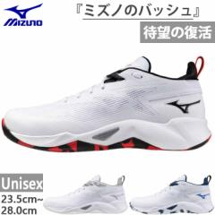 2.5E幅相当 ミズノ メンズ レディース ウエーブトランジスタ バスケットボールシューズ バッシュ ローカット ホワイト 白 送料無料 Mizun