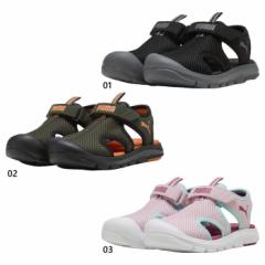 プーマ ジュニア キッズ ファン レーサー メッシュ サンダル 17-21cm ブラック 黒 送料無料 PUMA 401575