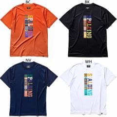 スポルディング メンズ レディース Tシャツ ボヘミアンロゴ バスケットボールウェア トップス 半袖Tシャツ ホワイト 白 ブラック 黒 ネイ