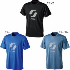 スティガ メンズ レディース シリコンロゴTシャツ 卓球ウェア トップス ブラック 黒 グレー ブルー 青 灰色 送料無料 STIGA 1840--540-1-