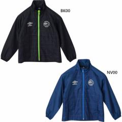 アンブロ ジュニア キッズ はじめてウインドウジャケット ウインドブレーカー トップス 防風 長袖 撥水 防風 ジップアップ ブラック 黒 