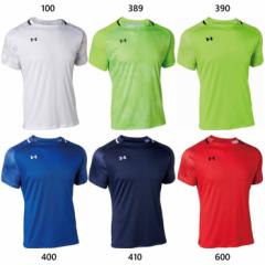 アンダーアーマー メンズ チーム サッカー ジャージーS/S サッカーウェア フットサルウェア トップス 半袖Tシャツ 速乾 ストレッチ ホワ