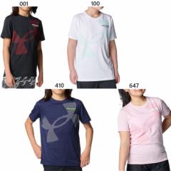 アンダーアーマー ジュニア キッズ UAテック スーパー ビッグロゴ ショートスリーブ Tシャツ 半袖Tシャツ トップス フィットネス トレー