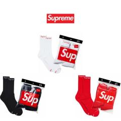 【新品】Supreme hanes pink socks 4PACK シュプリーム × ヘインズ クルーソックス (4足セット) ピンク - FW21 - JP