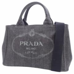 PRADA(v_) CANAPA Jip nhobO 2WAY V_[ | ΂ߊ| g[g fj DENIM NERO l ubN S[h 1