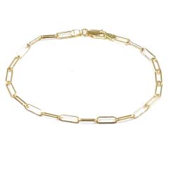 ウノアエレ UNOAERRE K18YG ペーパークリップチェーン ブレスレット