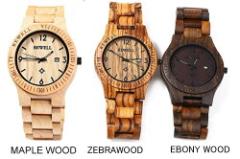 �ؐ� �r���v �N�H�[�c �E�b�h �E�H�b�` �����Y �y�� �h�� �j��  BEWELL MENS Watch Wood
