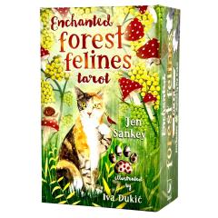 �G���`�����e�b�h�E�t�H���X�g�E�t�B�[���C���E�^���b�g Enchanted Forest Felines Tarot �^���b�g�J�[�h 78�� �E�F�C�g�� �^���b�g �l�R