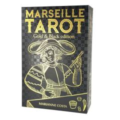 �}���Z�C���E�^���b�g�E�S�[���h���u���b�N �G�f�B�V���� Marseille Tarot Gold & Black Edition �^���b�g�J�[�h 78�� �}���Z�C���� �^��