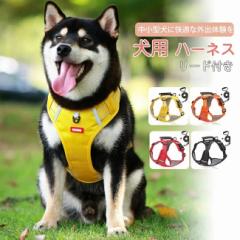 犬 ハーネス 簡単装着 おしゃれ 脱げない リードセット 犬用ハーネス リード付き 猫 小型犬 中型犬 大型犬 胴輪 ペット 用品 メッシュ ベ