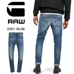 G-STAR RAW �W�[�X�^�[���E 3301 SLIM �W�[���Y �f�j�� �X���� �p���c �X�g���b�` �����Y �������� 51001-8968-2965