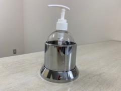 アルコールポンプカバー大(300mL)　クローム仕上ブラス