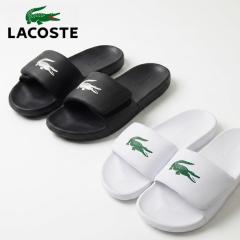LACOSTE SERVE SLIDE ���R�X�e �T�[�u �X���C�h �T���_�� 51CMA0022 51CMA0023 �u���b�N �z���C�g �V�����[�T���_�� �� �N�b�V������ ��