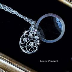 ルーペ ペンダント ネックレス レディース スライド ペンダントルーペ 虫眼鏡 拡大鏡 老眼鏡 4.5x 軽量 敬老の日 おばあちゃん 母の日 還