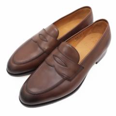 【美品】EDWARD GREEN エドワードグリーン 130609 コイン ローファー メンズ ブラウン サイズ 8 ウィズE イングランド製