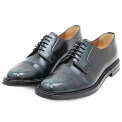 【極美品】CHURCHS チャーチ ダービーシューズ SHANNON 2 シャノン2 ブラックウォッチ チェック柄 プレーントゥ レザー ドレスシューズ 