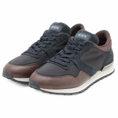 【美品】TODS トッズ スニーカー レザー スウェード ナイロン メッシュ コンビネーション ローカット シグネチャー ロゴ エンボス シュー