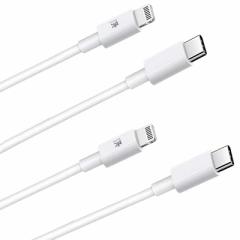 【2本セット】RoiCiel iphoneケーブル Lightning to USB-C PowerDelivery(PD)対応TYPE-C & ライトニング ケーブル Lightningケーブル