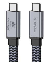 RoiCiel USB-C to USB-C ^߂^CvP[u PDΉ100W/5A}[d y4K@60Hzfo USB3.1 Gen2W 10Gbpsf[^]z