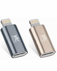 【2個セット】RoiCiel Type-CからLightningへ変換アダプター/変換コネクター(PD20W対応)iphone/ipad変換アタブタライトニング to タイ