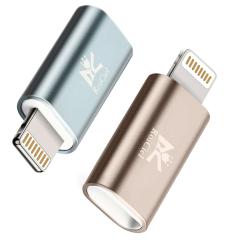 【2個セット】RoiCiel iphone変換アタブターType-CからLightningへアルミニウム合金製変換アダプター/変換コネクターUSB PD100W対応(Pow