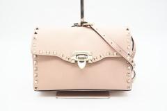 ☆安心の3大保証☆ ABランク ≪VALENTINO ヴァレンティノ/ショルダーバッグ≫ 4W2B0181VSF ガラヴァーニ ロックスタッズ レザー ピンク 