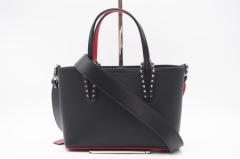 ☆安心の3大保証☆ ABランク ≪Christian Louboutin クリスチャン ルブタン/2WAYバッグ≫ 1205054 カバタ ミニ ブラック レッド 送料無料