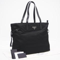 ��3���ȓ��ԕi�� ���i PRADA �v���_ �e�X�[�g ���U�[ ���S�v���[�g �g�[�g�o�b�O 1BG401 �g�[�g�o�b�O �u���b�N �i�C���� ���U�[ ���f