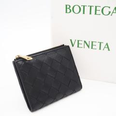 ��3���ȓ��ԕi��  BOTTEGAVENETA �{�b�e�K���F�l�^ �C���g���`���[�g �X���[�� ��܂�E�H���b�g 742330 ��܂���z �u���b�N ����
