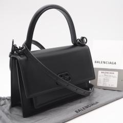 ��3���ȓ��ԕi�� ���i BALENCIAGA �o�����V�A�K BB���S �V���[�vXS 580640 2way�n���h�o�b�O �u���b�N �J�[�t���U�[ ���f�B�[�X