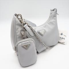 ��3���ȓ��ԕi�� ���i PRADA �v���_ Re-Nylon ���S �V�����_�[�o�b�O �t�B�I���_���[�] 1BH204 2way�V�����_�[�o�b�O �O���[ �i�C���� 