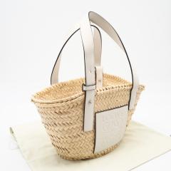��3���ȓ��ԕi�� ���i LOEWE ���G�x ���V�̗t �J�[�t �o�X�P�b�g�o�b�O �X���[�� �i�`������ �z���C�g 10441186 �n���h�o�b�O �z���C�g