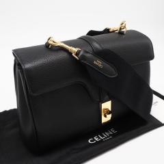 ��3���ȓ��ԕi�� ���i CELINE �Z���[�k �O���C���h�J�[�t�X�L�� �e�B�[���\�t�g16 196853CR8 �V�����_�[�o�b�O �u���b�N �O���C���J�[