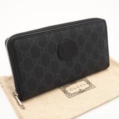 ��3���ȓ��ԕi�� ���i GUCCI �O�b�` GG�X�v���[�� �C���^�[���b�L���OG �W�b�v�A���E���h �E�H���b�g 673003 �����z �u���b�N �O���[ 