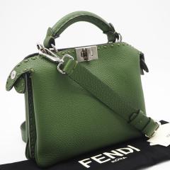 ��3���ȓ��ԕi�� ���i FENDI �t�F���f�B �Z�����A �s�[�J�u�[ �\�t�g �X���[�� 7VA647 2way�n���h�o�b�O �O���[�� �J�[�t���U�[ �����Y