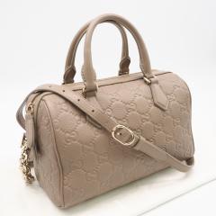 ��3���ȓ��ԕi�� �ɔ��i GUCCI �O�b�` GG�G���u���� �X���[�� �g�b�v�n���h���o�b�O 815255 2way�n���h�o�b�O �x�[�W�� ���U�[ ���f�B