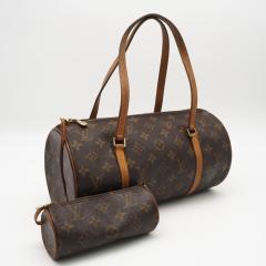 ��3���ȓ��ԕi��  LOUIS VUITTON ���C�E���B�g�� ���m�O���� �p�s����30 M51365 �n���h�o�b�O �u���E�� �R�[�e�B���O�L�����o�X ���U�[