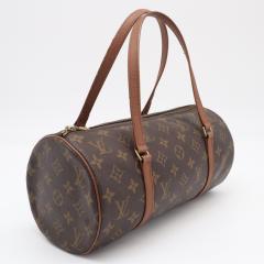 ��3���ȓ��ԕi��  LOUIS VUITTON ���C�E���B�g�� ���m�O���� �p�s����30 M51385 �n���h�o�b�O �u���E�� �x�[�W�� �R�[�e�B���O�L�����o