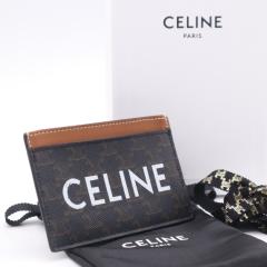 ��3���ȓ��ԕi�� ���i CELINE �Z���[�k �g���I���t�L�����o�X ���S �J�[�h�P�[�X �^�� 10B702CLY �J�[�h�P�[�X �u���E�� �R�[�e�B���O