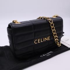 ��3���ȓ��ԕi�� ���i CELINE �Z���[�k �S�[�g�X�L�� �}�g���b�Z ���m�N���[�� �V�����_�[�o�b�O 111273EYD �V�����_�[�o�b�O �u���b�N
