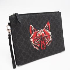 ��3���ȓ��ԕi�� ���i GUCCI �O�b�` GG�X�v���[�� �N���b�`�o�b�O 547084 �N���b�`�o�b�O �u���b�N �O���[ ���b�h �R�[�e�B���O�L����