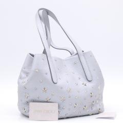 ��3���ȓ��ԕi��  JIMMY CHOO �W�~�[�`���E ���U�[ �X�^�b�Y �n���h�o�b�O - �n���h�o�b�O �V���o�[ �J�[�t���U�[ ���f�B�[�X
