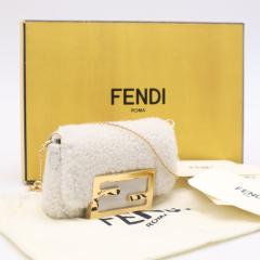 ��3���ȓ��ԕi�� �ɔ��i FENDI �t�F���f�B �V�[�v�X�L�� �i�m�o�P�b�g �{�A �`�F�[���V�����_�[ 7AS045 �V�����_�[�o�b�O �S�[���h �z