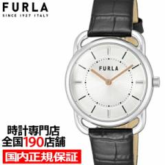 FURLA フルラ NEW SLEEK ニュースリーク FL-WW00021004L1 レディース 腕時計 クオーツ 電池式 シルバーダイヤル ブラック 革ベルト