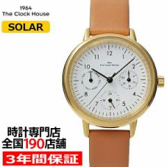 ザ・クロックハウス LNC1002-WH3B ナチュラルカジュアル 腕時計 レディース ソーラー ベージュ革ベルト ホワイト 雑誌掲載